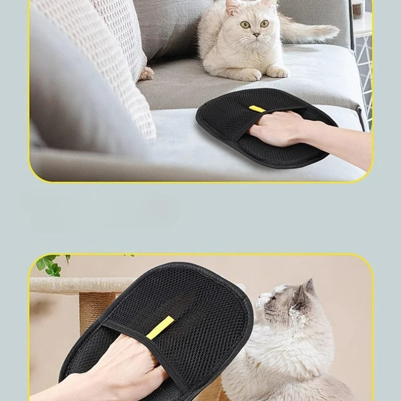 Portable Pet Hair Remover Glove for Clothes & Furniture