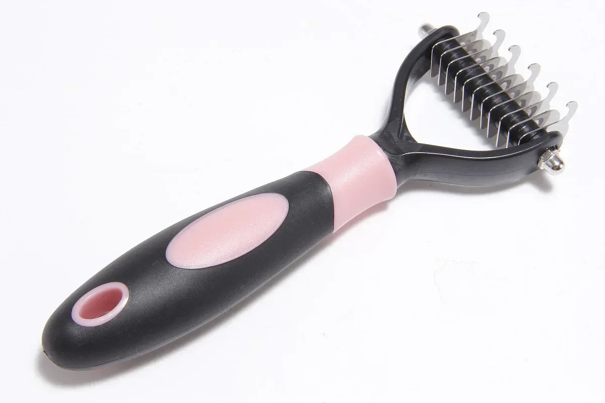 Pet Grooming Comb & Brush for Long, Curly, or Matted Fur