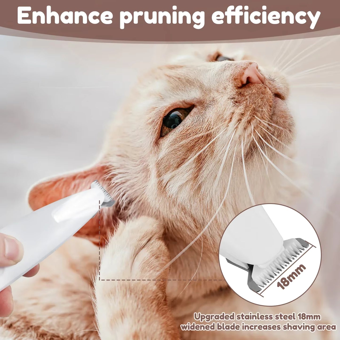 Pet Paw Trimmer with LED Light & Display — Safe, Quiet & Waterproof