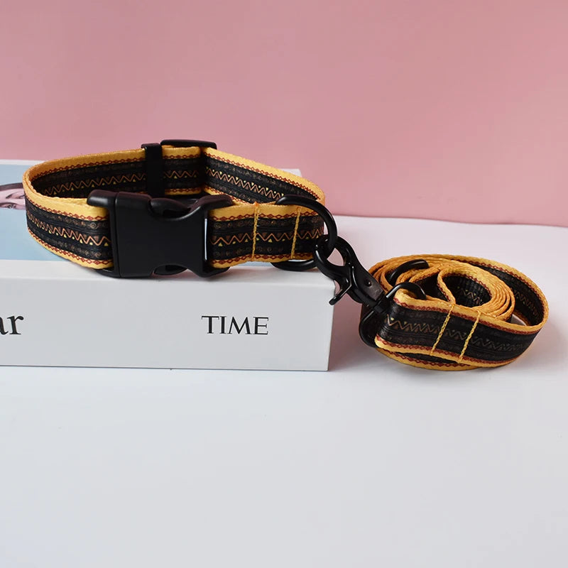 Dog Collar & Leash Set for Small & Medium Dogs