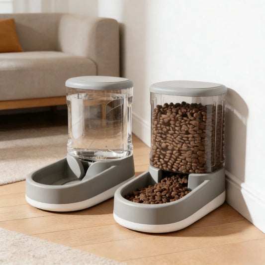 Automatic Pet Feeder & Water Dispenser for Cats & Dogs – Large Capacity