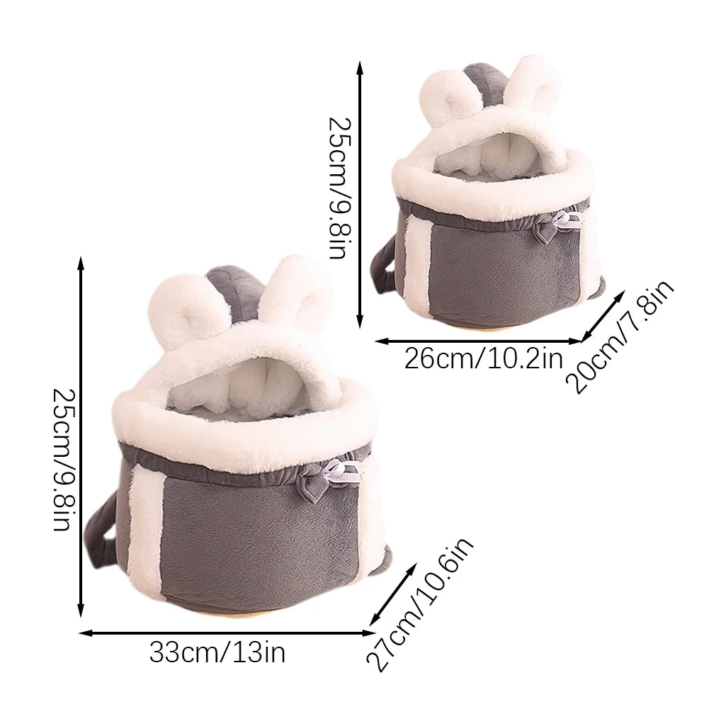 Plush Pet Carrier Backpack for Cats & Small Dogs