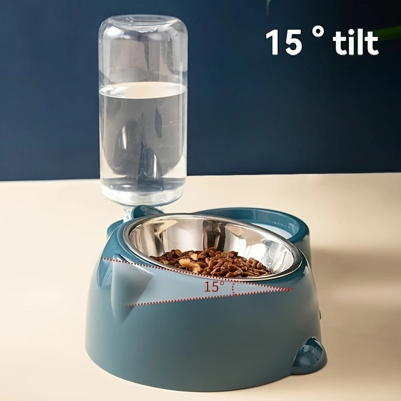 Automatic Gravity Pet Feeder & Water Dispenser for Cats & Dogs