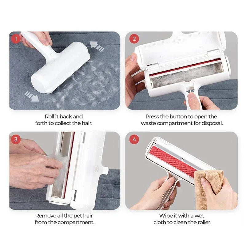 Self-Cleaning Pet Hair Remover Roller for Dog & Cat Fur