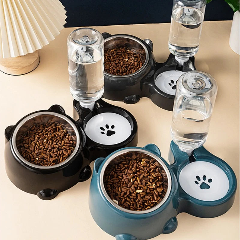 Automatic Gravity Pet Feeder & Water Dispenser for Cats & Dogs