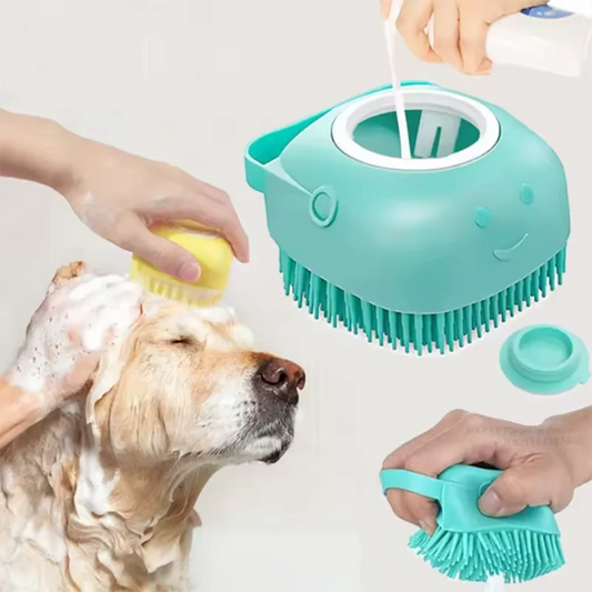 Silicone Pet Bath & Massage Brush for Dogs & Cats