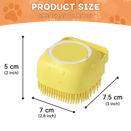 Silicone Pet Bath & Massage Brush for Dogs & Cats