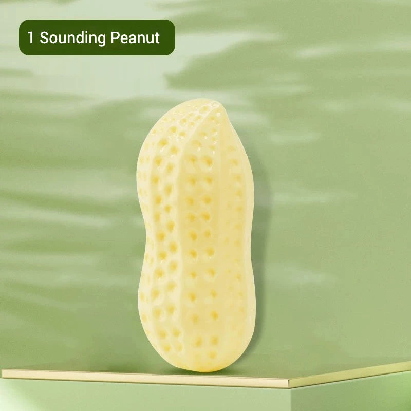 TPR Dog Chew Toy – Peanut Shape, Interactive & Teeth Grinding