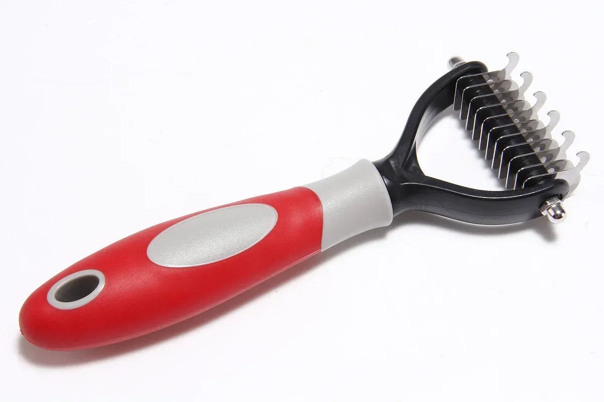 Pet Grooming Comb & Brush for Long, Curly, or Matted Fur