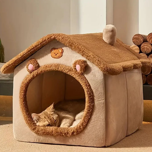 Foldable Washable Pet House – Cozy Bed for Cats & Small Dogs