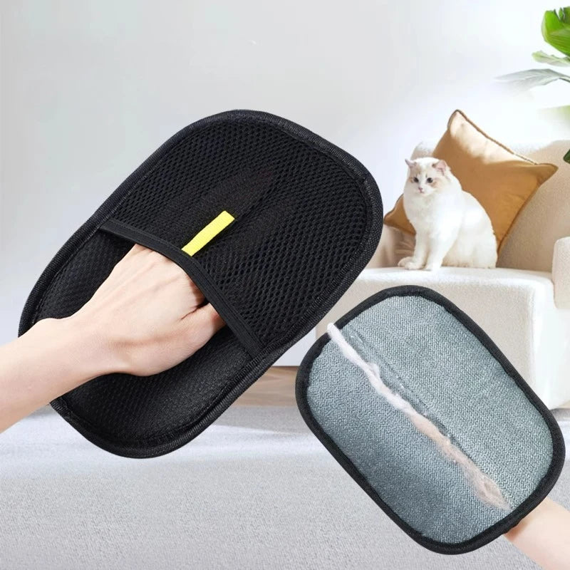 Portable Pet Hair Remover Glove for Clothes & Furniture
