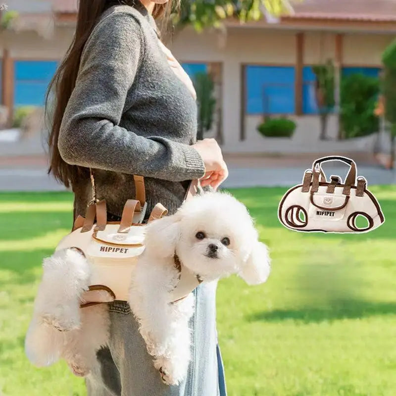 Convertible Pet Travel Carrier Bag with Safety Harness Clip