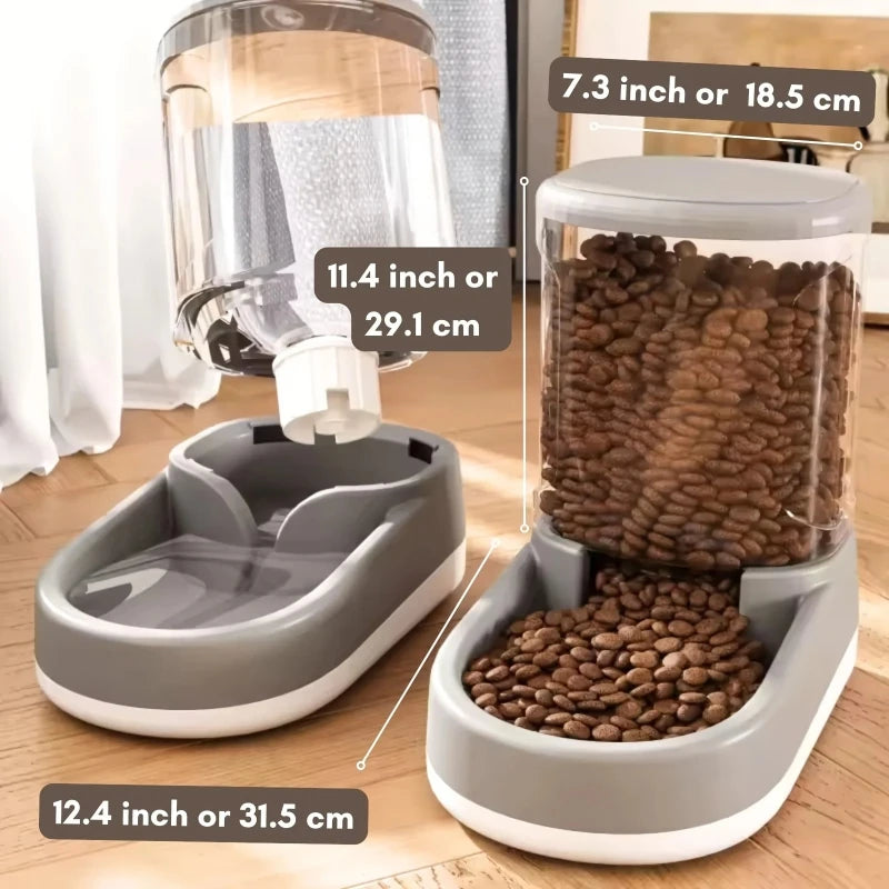 Automatic Pet Feeder & Water Dispenser for Cats & Dogs – Large Capacity