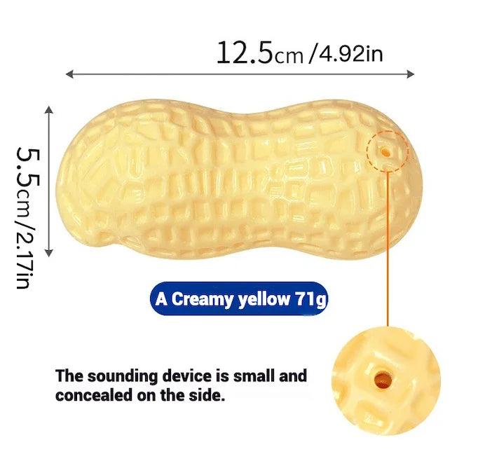 TPR Dog Chew Toy – Peanut Shape, Interactive & Teeth Grinding