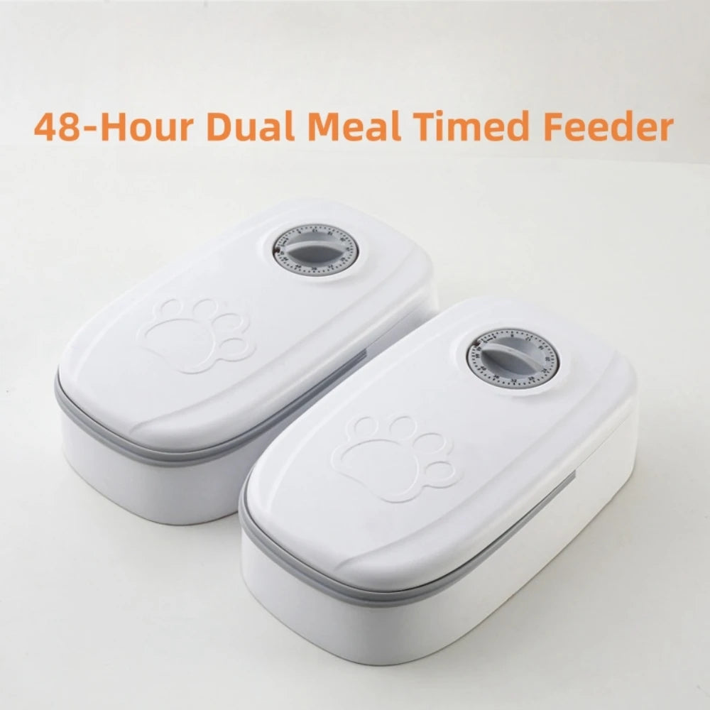 Automatic Pet Feeder with Timed Portion Control – Separate Bowls for Cats & Dogs