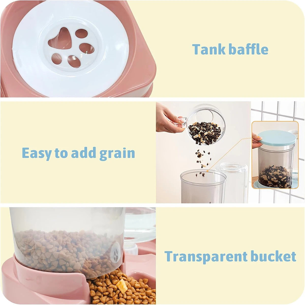 2-in-1 Automatic Pet Feeder & Water Dispenser for Cats & Dogs