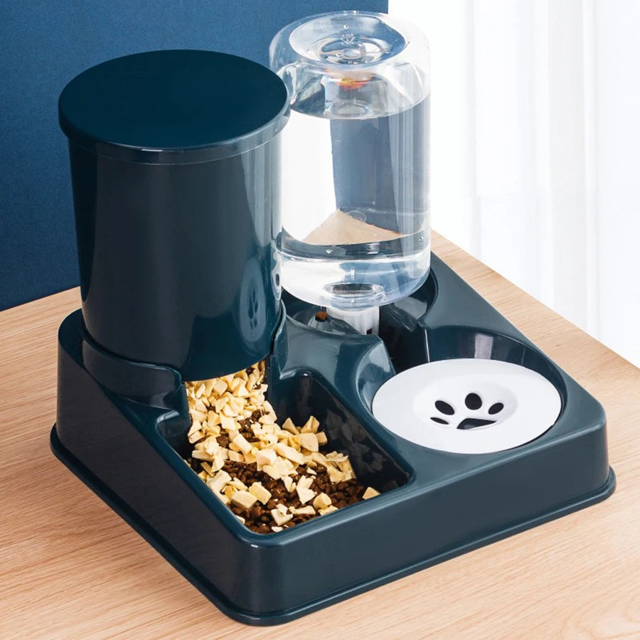 2-in-1 Automatic Pet Feeder & Water Dispenser for Cats & Dogs
