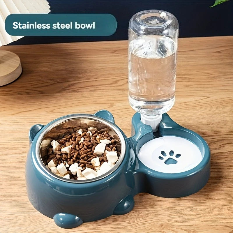 Automatic Gravity Pet Feeder & Water Dispenser for Cats & Dogs