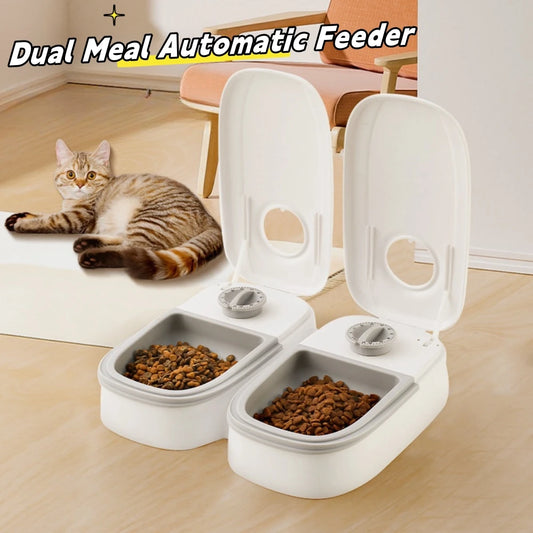 Automatic Pet Feeder with Timed Portion Control – Separate Bowls for Cats & Dogs