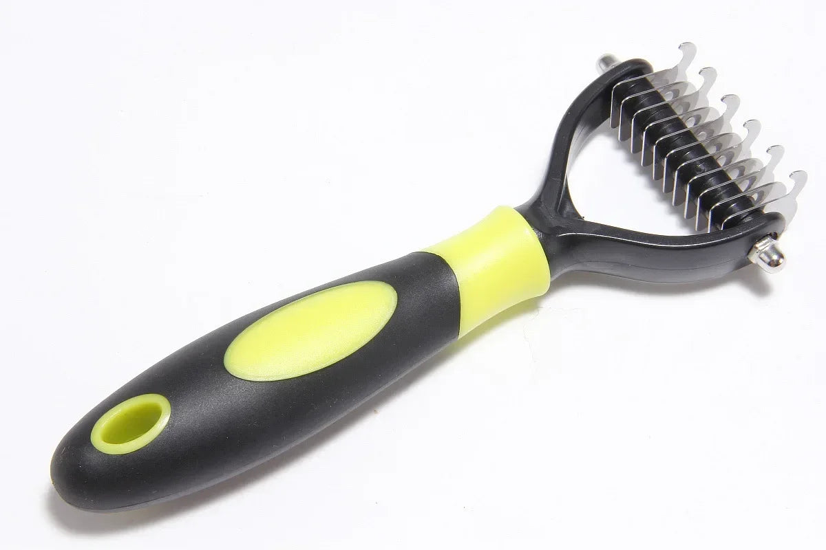 Pet Grooming Comb & Brush for Long, Curly, or Matted Fur