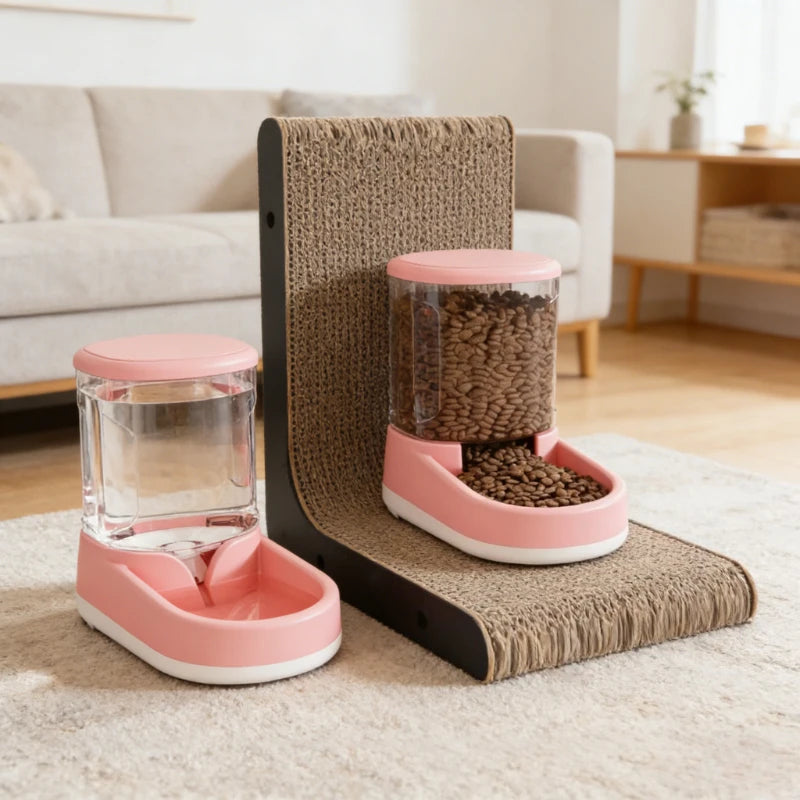 Automatic Pet Feeder & Water Dispenser for Cats & Dogs – Large Capacity