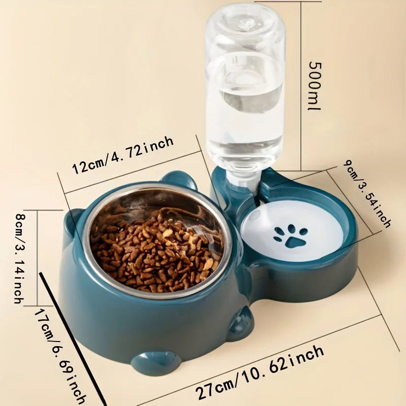 Automatic Gravity Pet Feeder & Water Dispenser for Cats & Dogs
