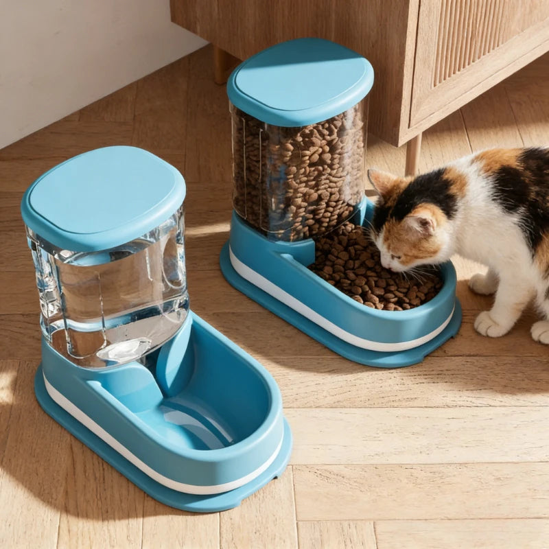Automatic Pet Feeder & Water Dispenser for Cats & Dogs – Large Capacity