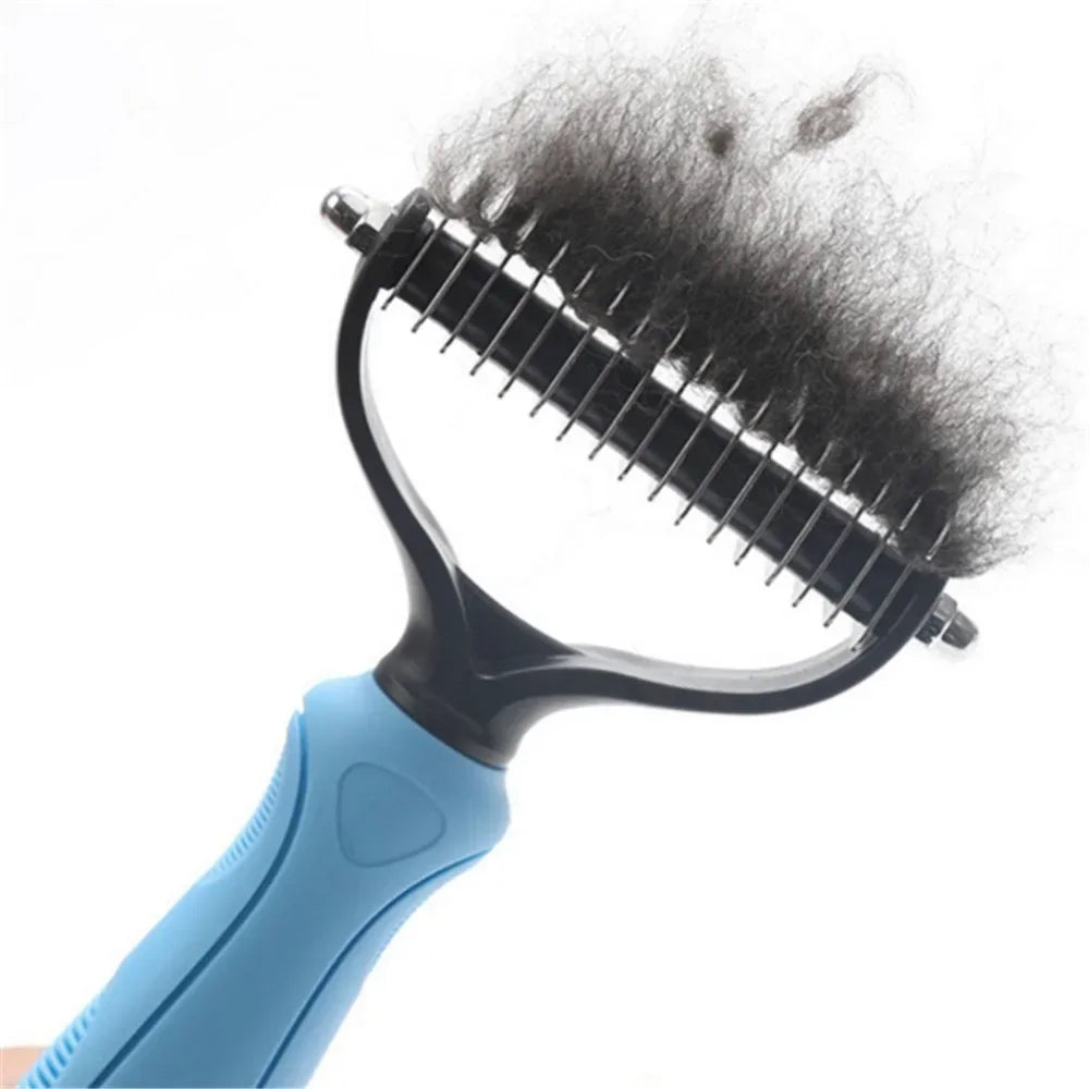 Pet Grooming Comb & Brush for Long, Curly, or Matted Fur