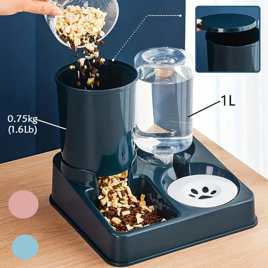2-in-1 Automatic Pet Feeder & Water Dispenser for Cats & Dogs