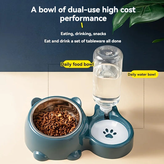 Automatic Gravity Pet Feeder & Water Dispenser for Cats & Dogs