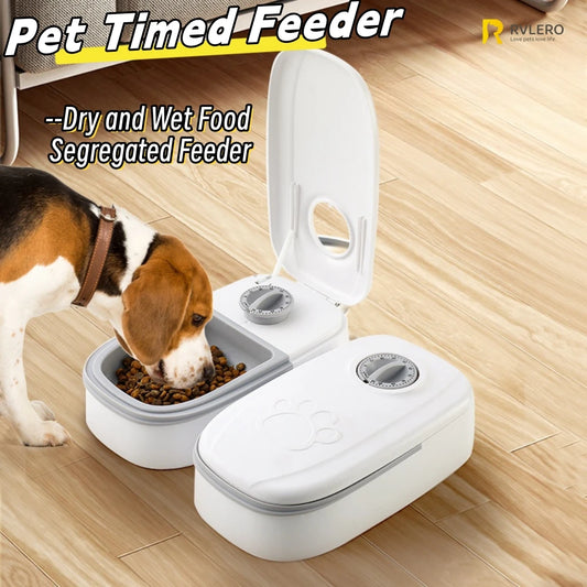 Automatic Pet Feeder with Timed Portion Control – Separate Bowls for Cats & Dogs