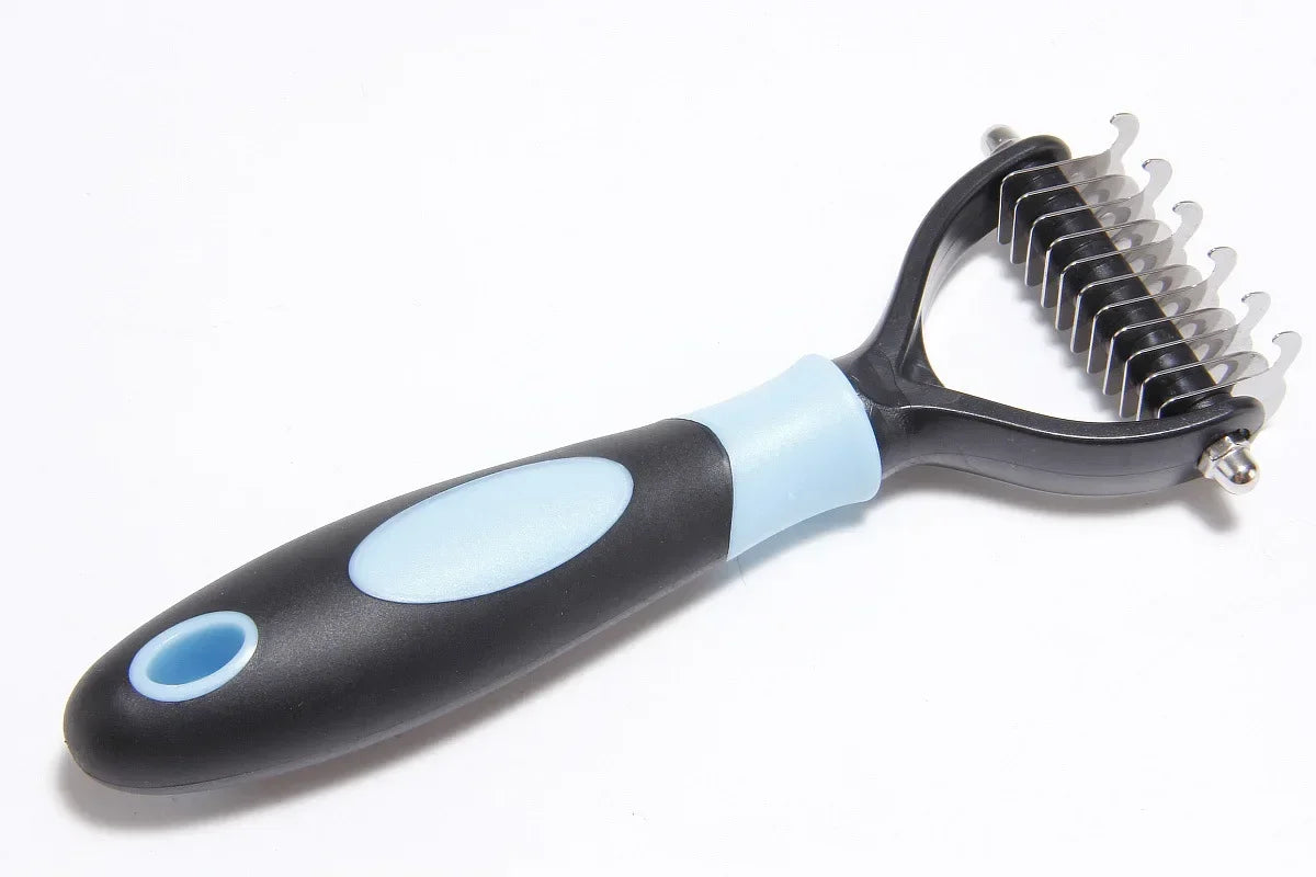 Pet Grooming Comb & Brush for Long, Curly, or Matted Fur
