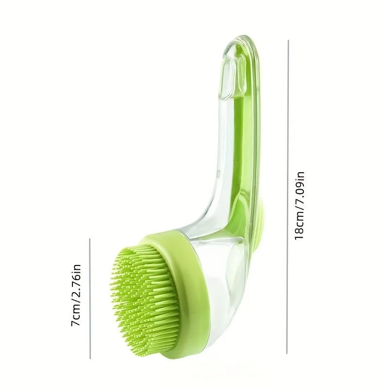 Long-Handle Pet Bath & Grooming Brush for Cats & Dogs
