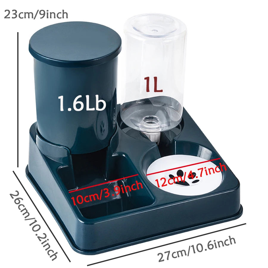 2-in-1 Automatic Pet Feeder & Water Dispenser for Cats & Dogs